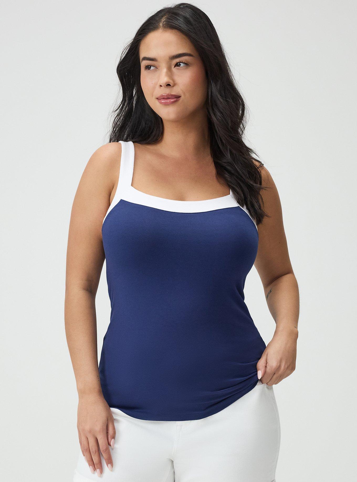 Foxy Wide Strap Tank, MEDIEVAL BLUE, hi-res