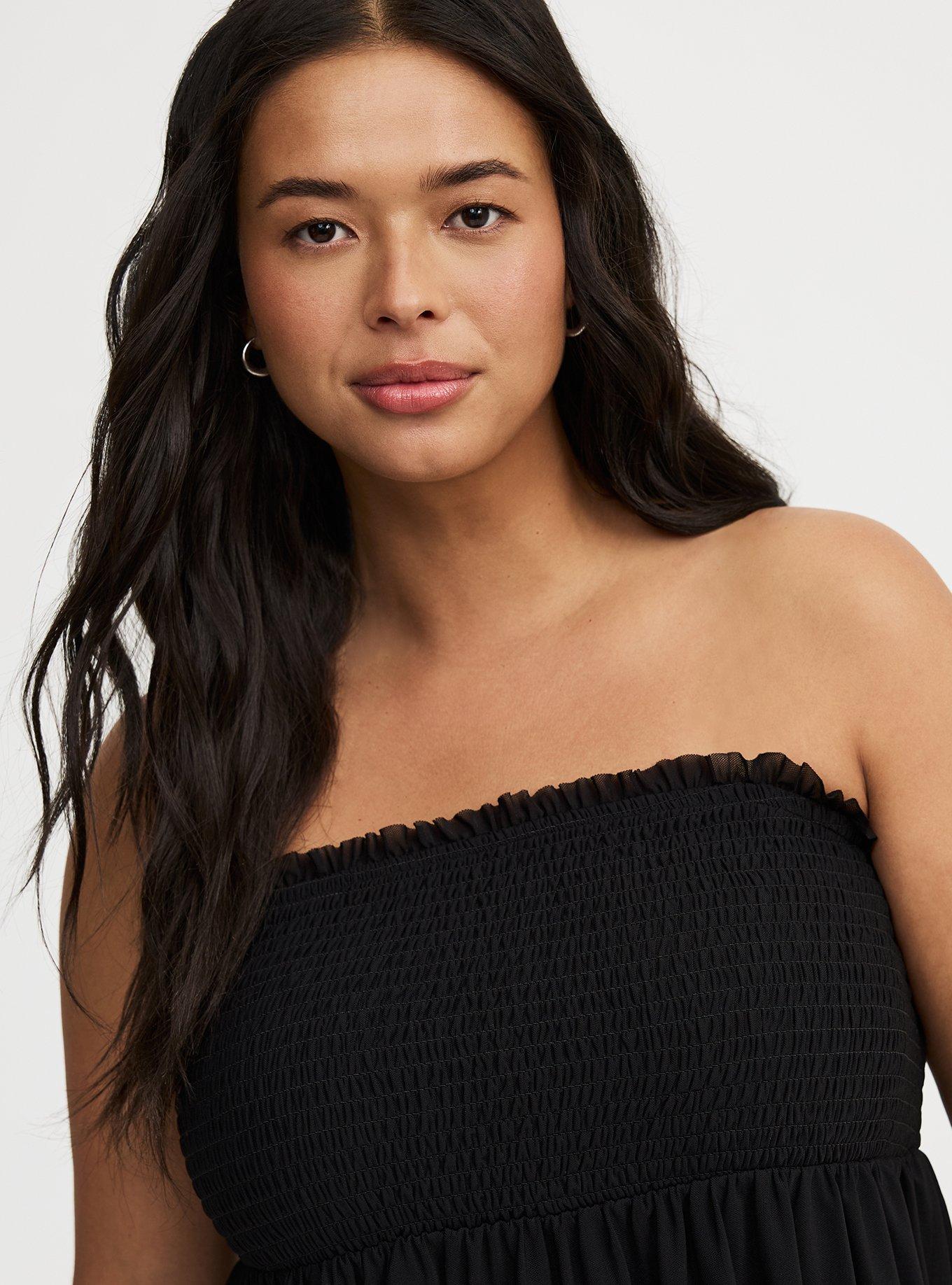 Smocked Tube Babydoll Top