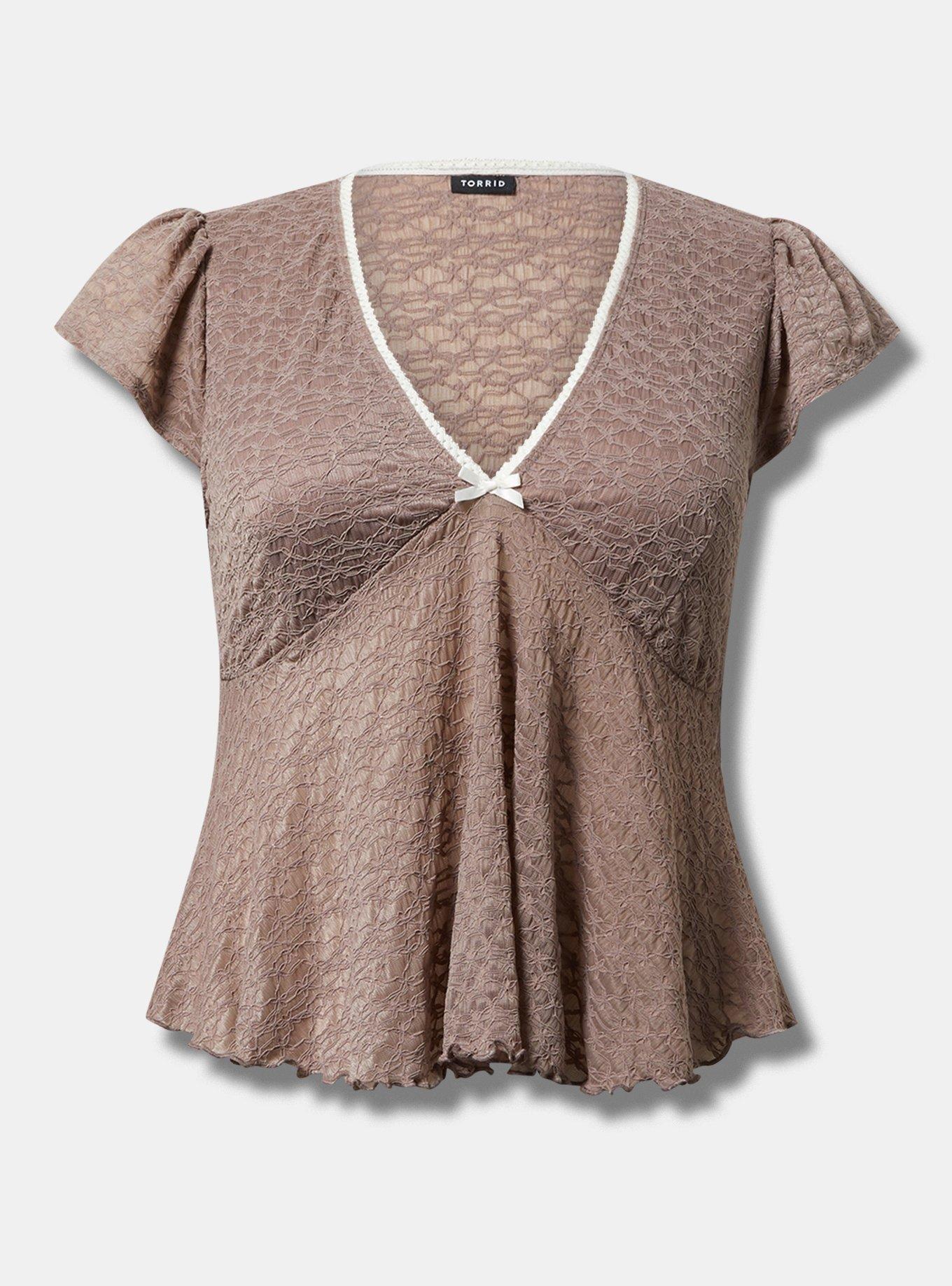 Stretch Lace Babydoll Top