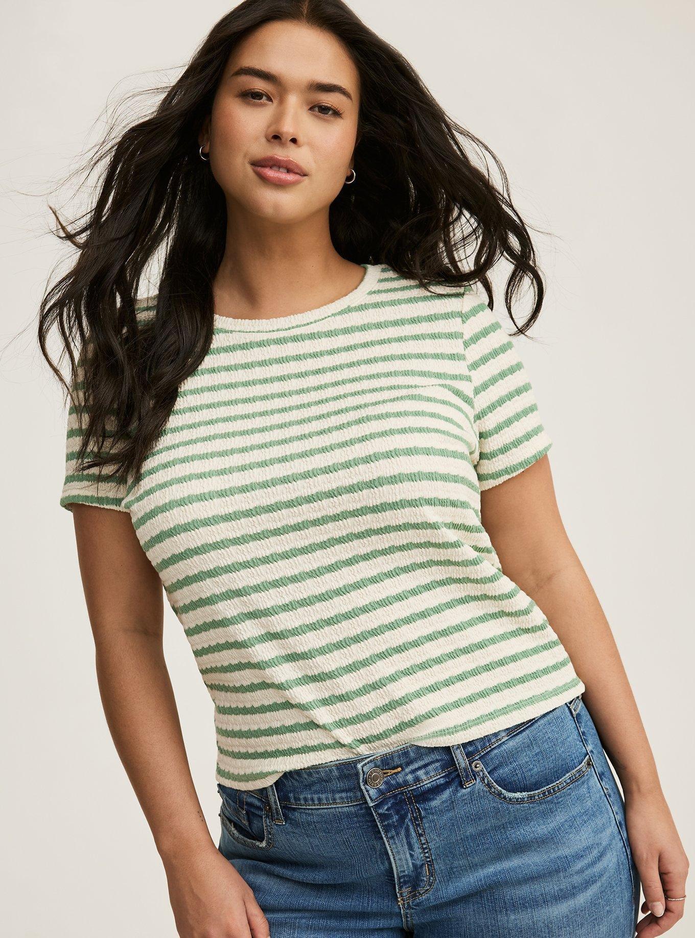 Textured Crew Neck Tee