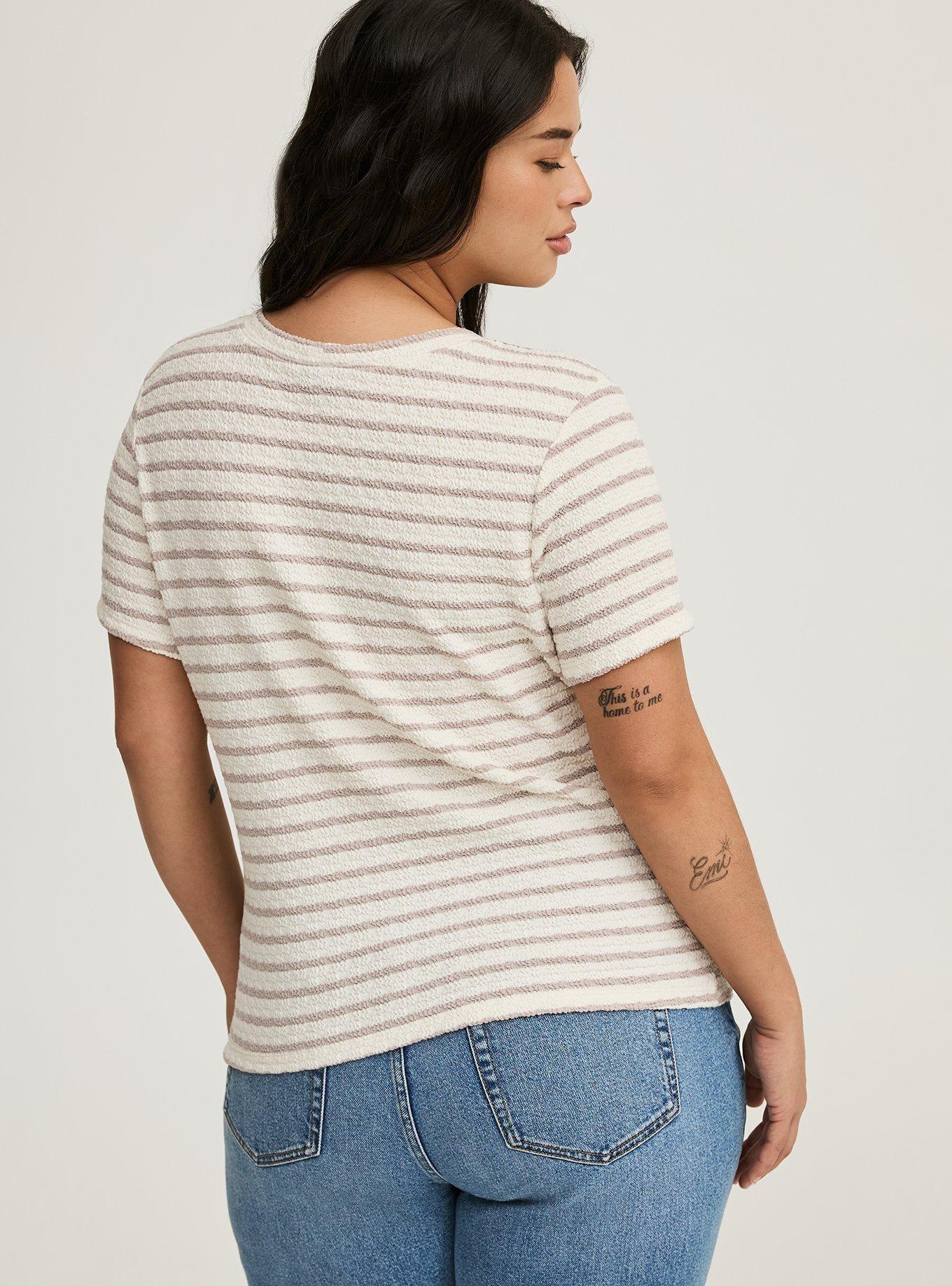 Textured Crew Neck Tee