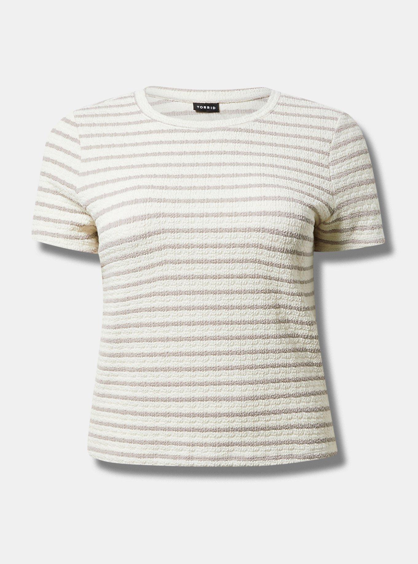 Textured Crew Neck Tee