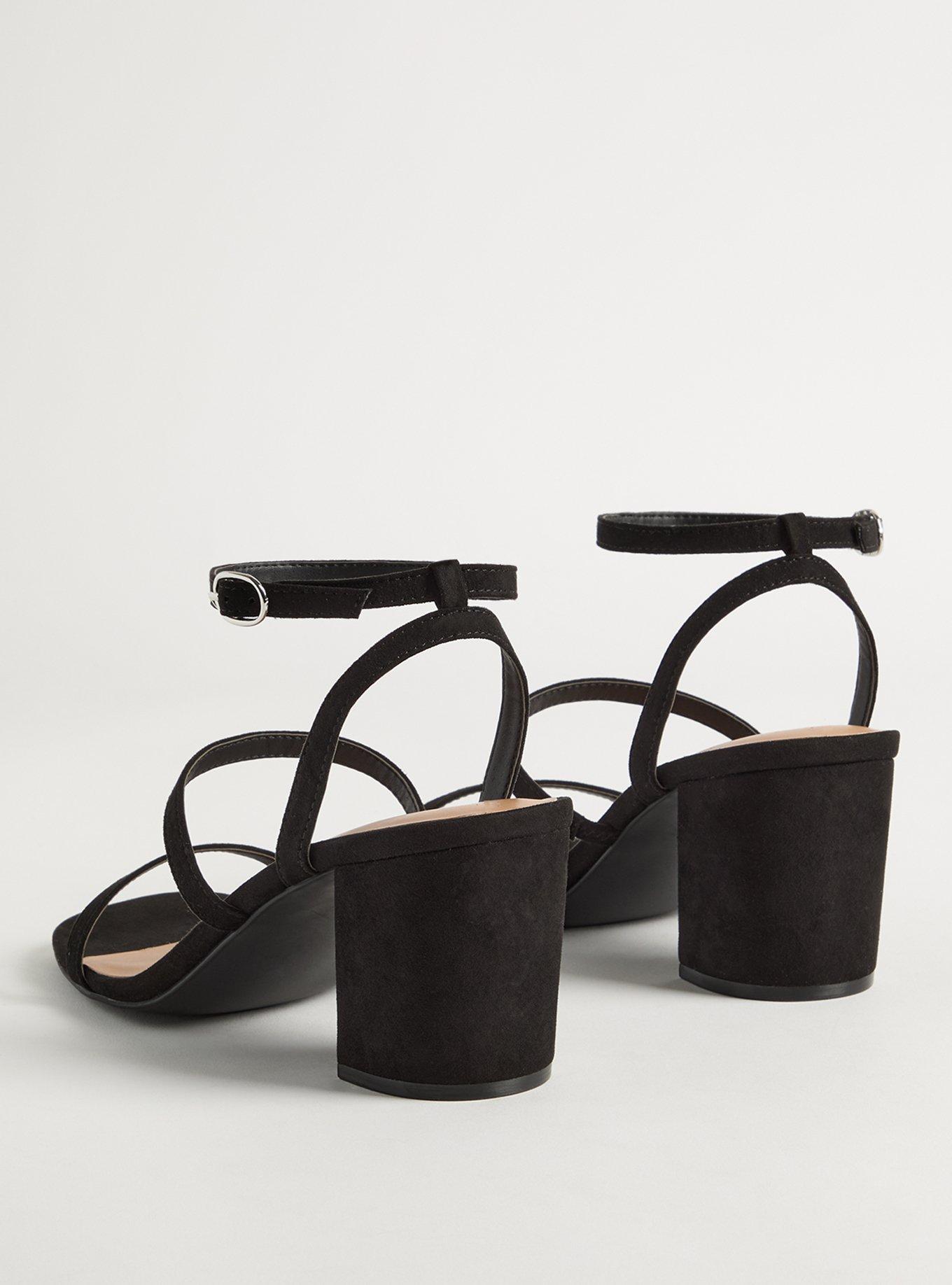 Triple Strap Block Heel Sandal (WW)