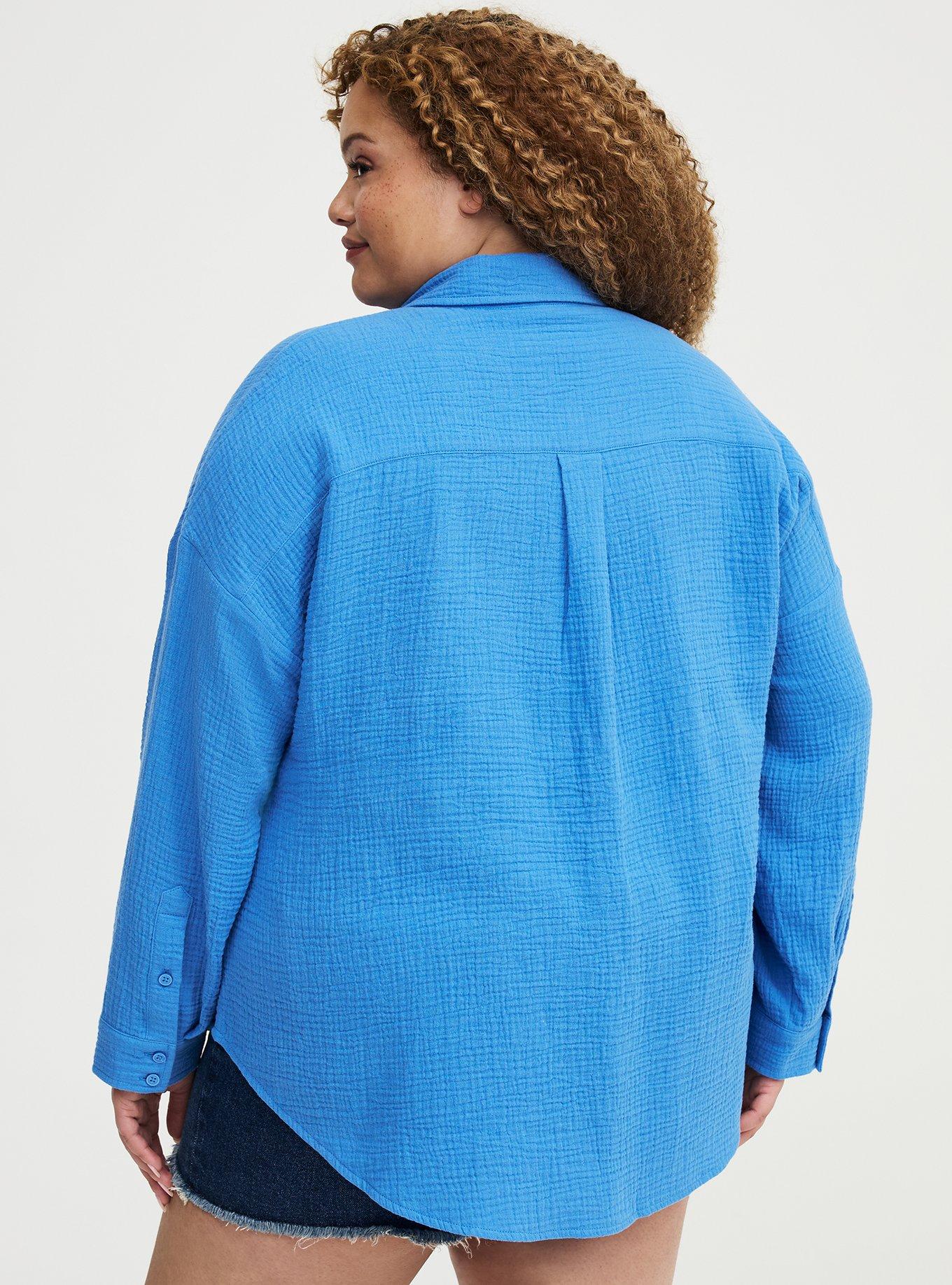 Cotton Gauze Drop Shoulder Shirt, REGATTA, alternate