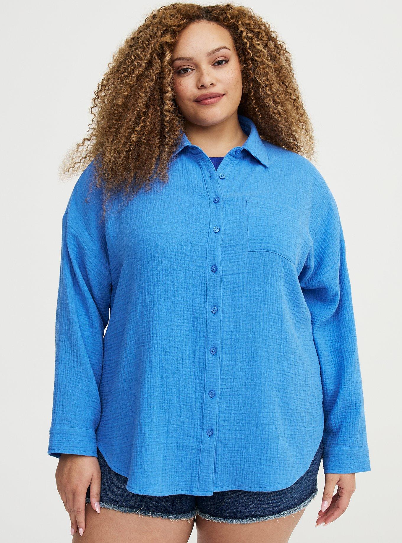 Cotton Gauze Drop Shoulder Shirt, REGATTA, alternate