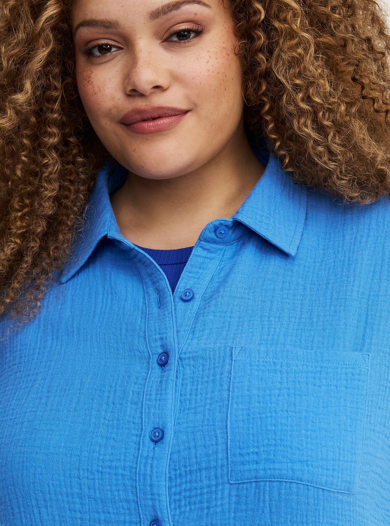 Cotton Gauze Drop Shoulder Shirt, REGATTA, alternate