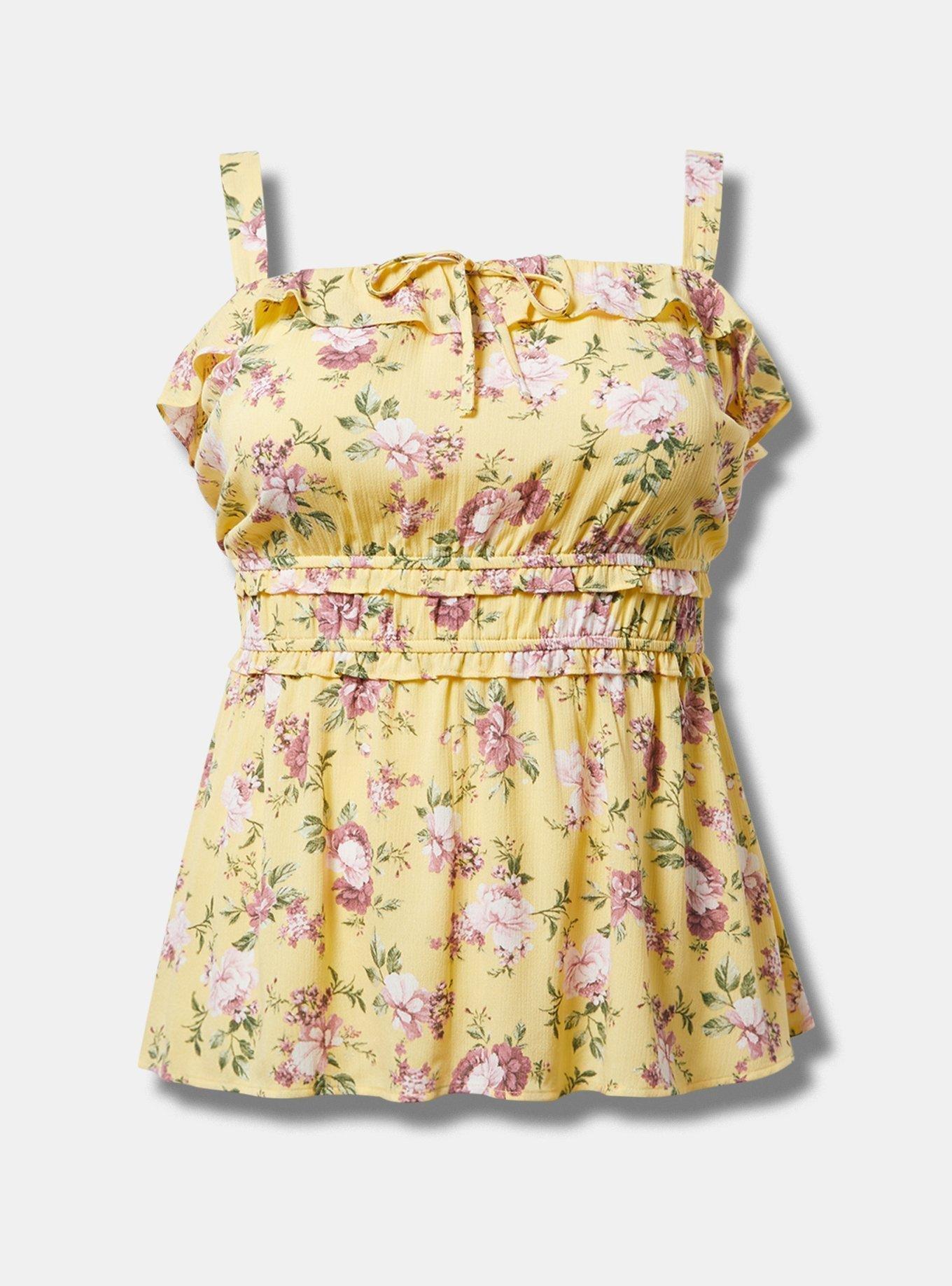 Babydoll Smocked Sleeveless Top