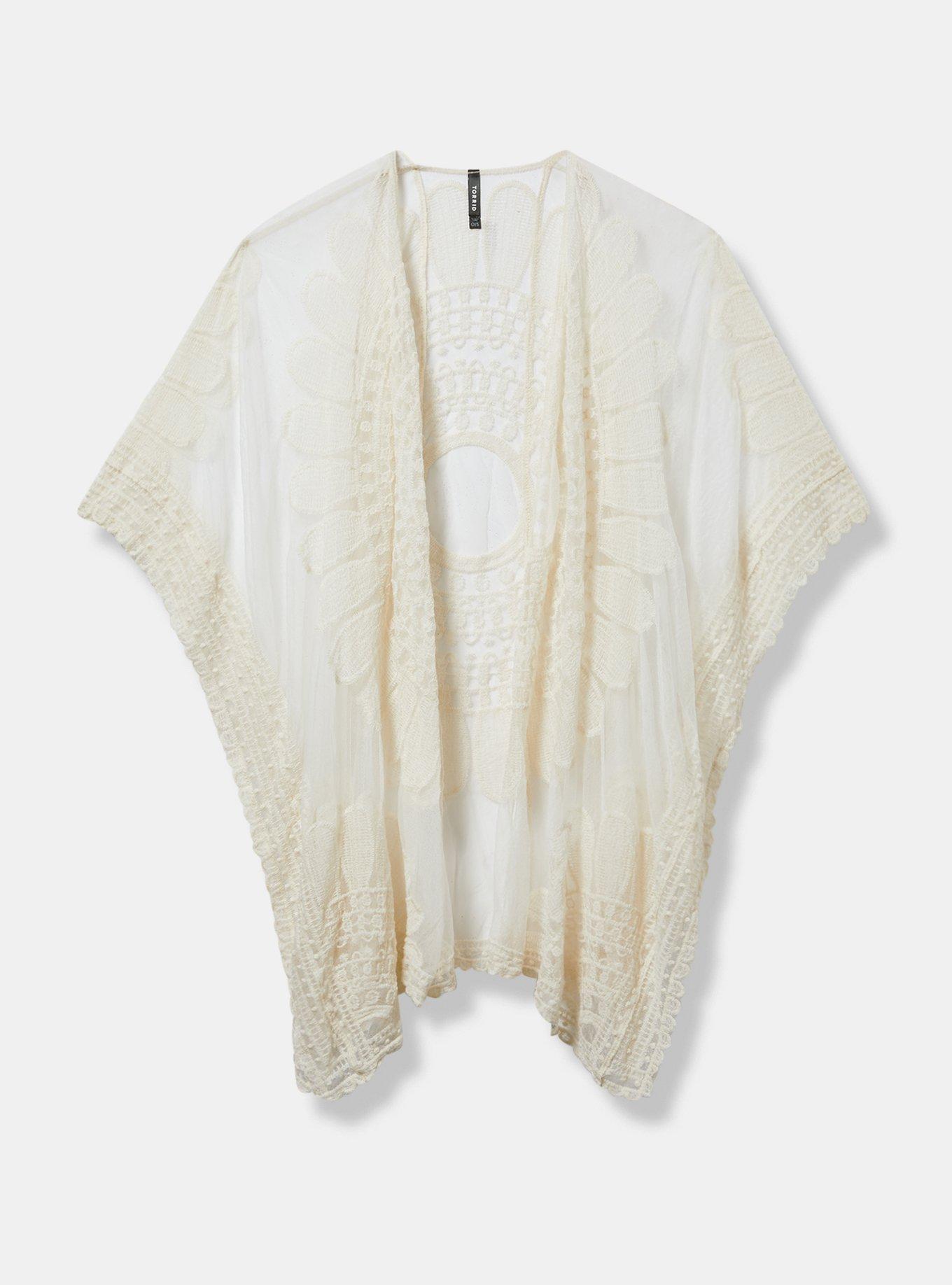Embroidered Statement Ruana