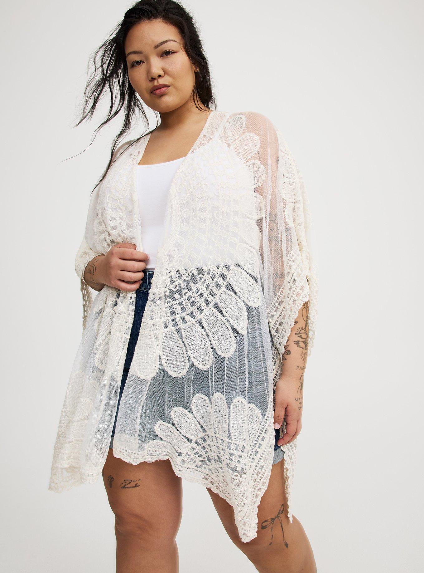 Embroidered Statement Ruana