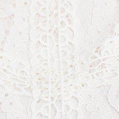 High Neck Lace Trim Top, CLOUD DANCER, swatch