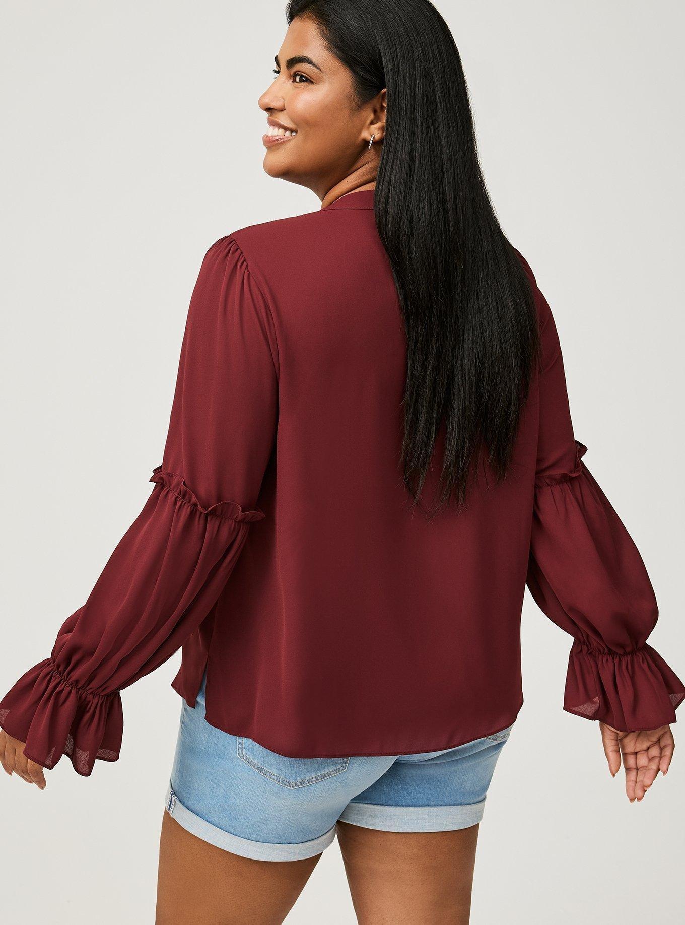 Ruffle Long Sleeve Blouse 