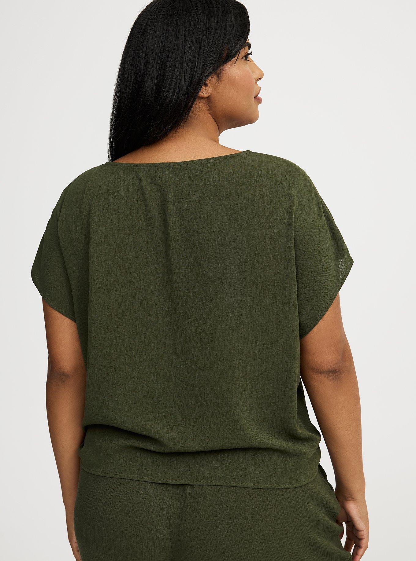 Dolman Tie-Front Top