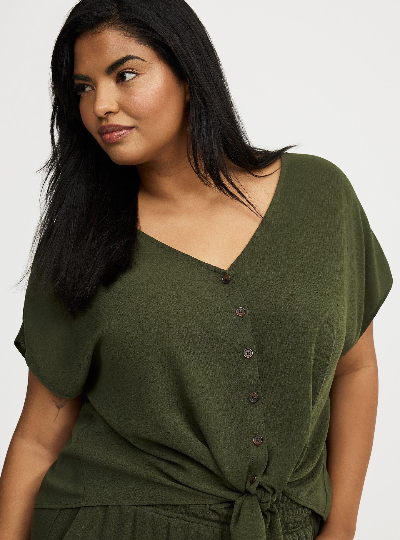 Dolman Tie-Front Top