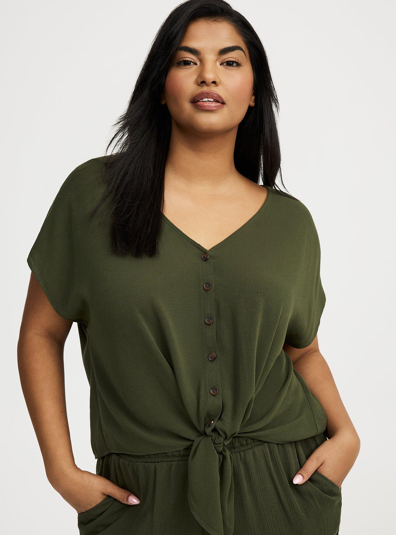 Dolman Tie-Front Top