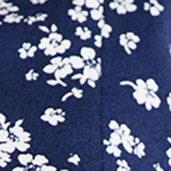 Stretch Challis Button Front Top, DUSTED DITSY FLORAL MEDIEVAL BLUE, swatch