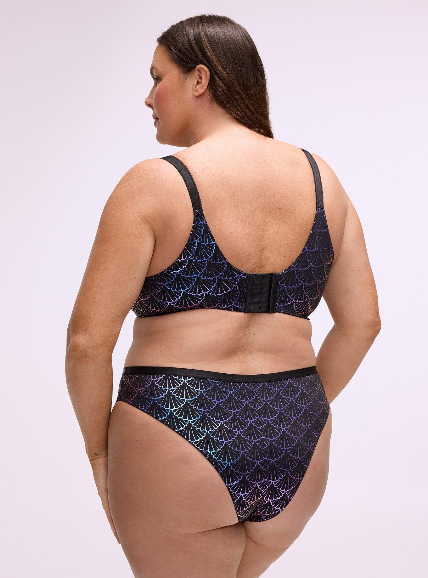 Second Skin Mid-Rise Tanga Panty, SHELL SCALES BLUE, alternate