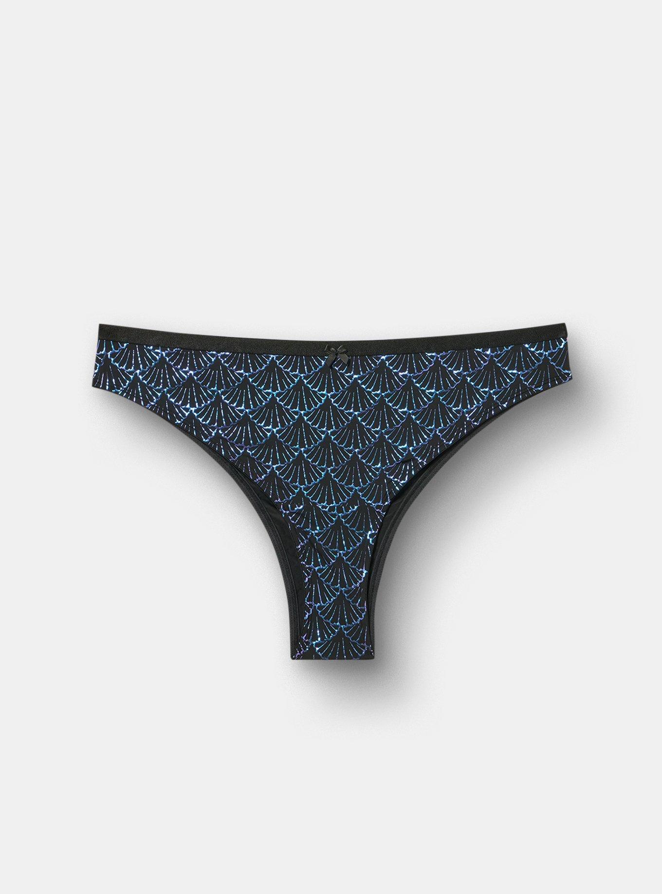 Second Skin Mid-Rise Tanga Panty, SHELL SCALES BLUE, hi-res