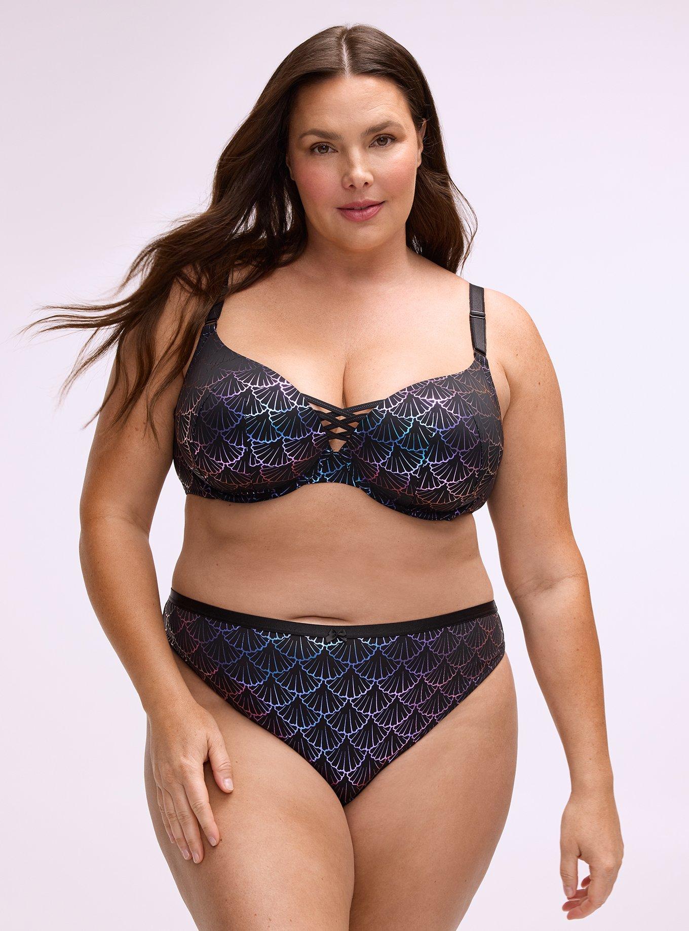 Second Skin Mid-Rise Tanga Panty, SHELL SCALES BLUE, hi-res