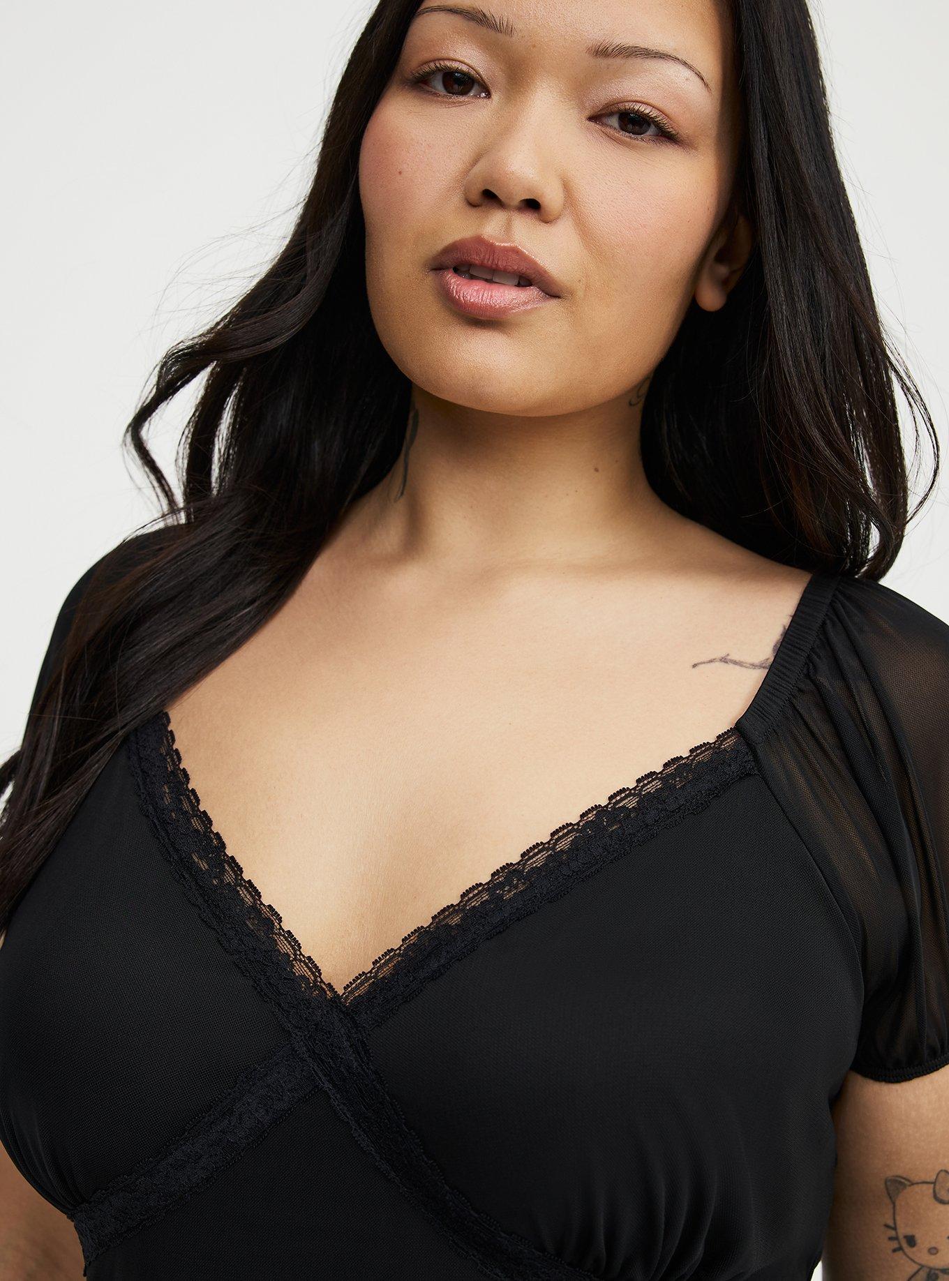 Mesh Mini Dress, DEEP BLACK, alternate