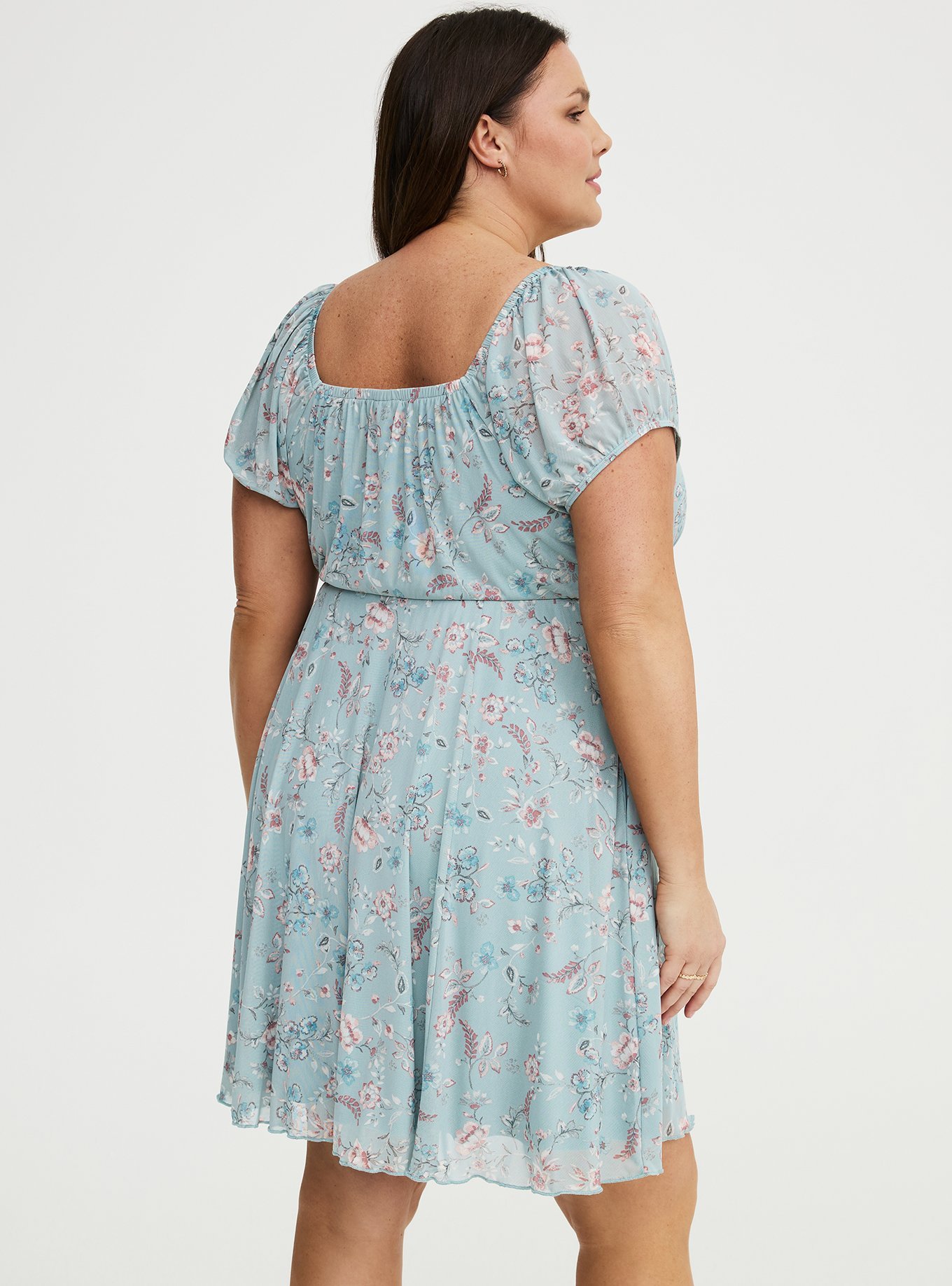 torrid mint green dress Plus Size - Mesh Mini bedazzle