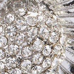 Plus Size Floral Statement Ring, SILVER, swatch