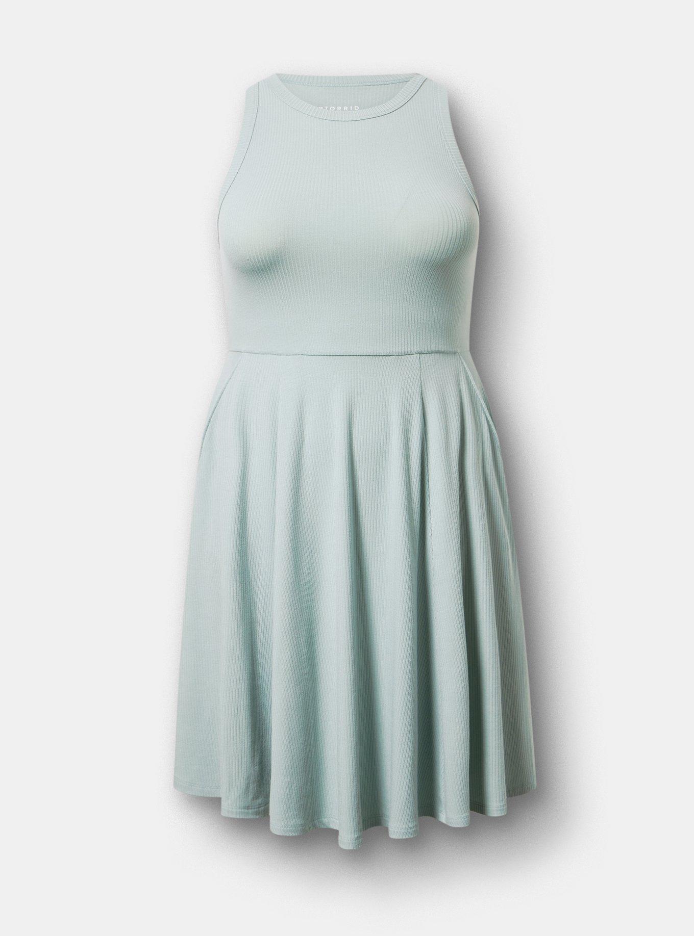 Skater Mini Dress, GRAY MIST, hi-res