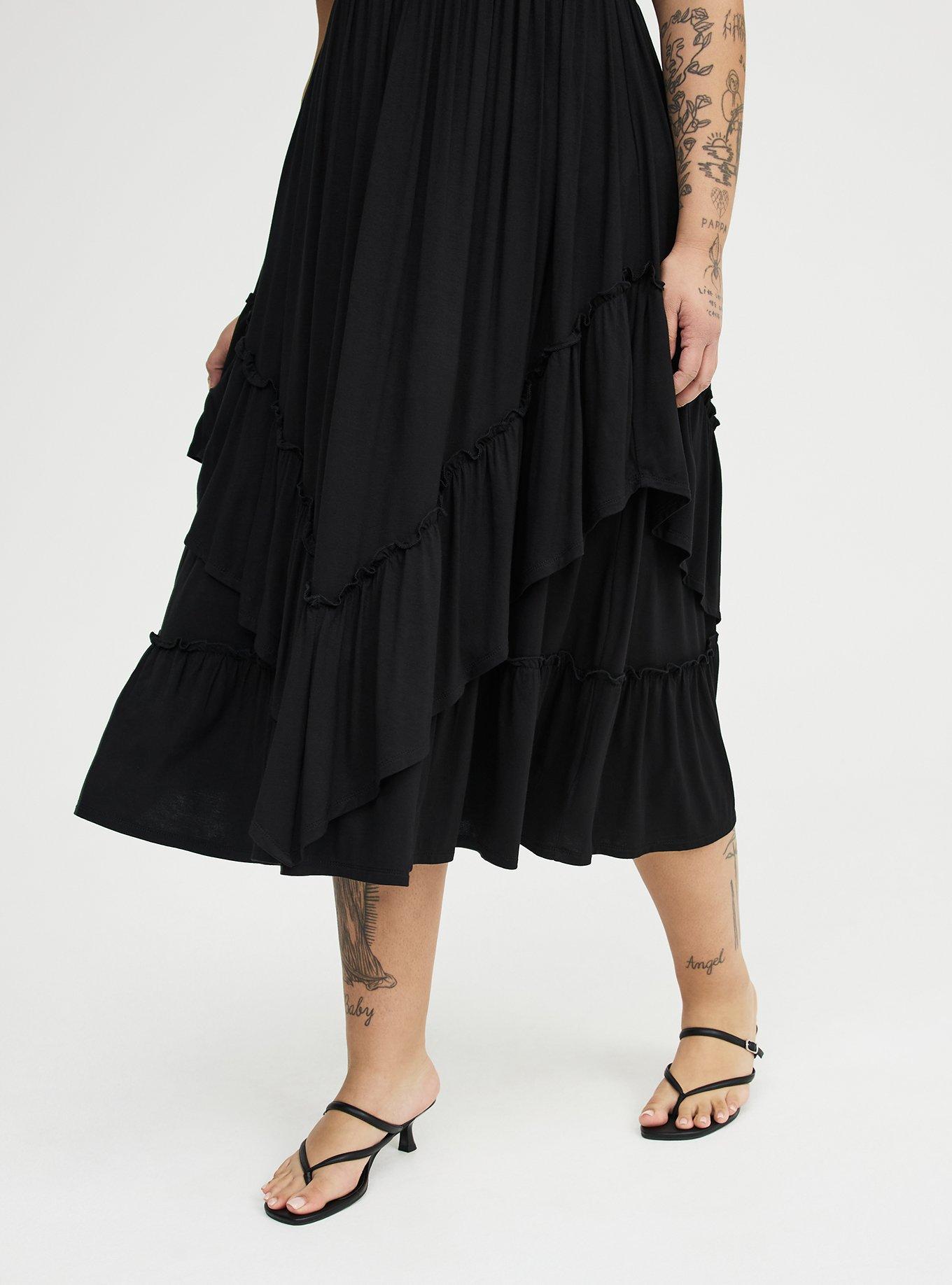 Midi Smocked Tube Dress, DEEP BLACK, alternate