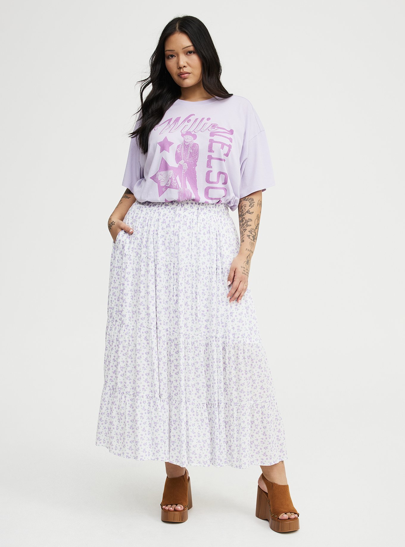 Plus Size - Tiered Maxi Skirt - Torrid