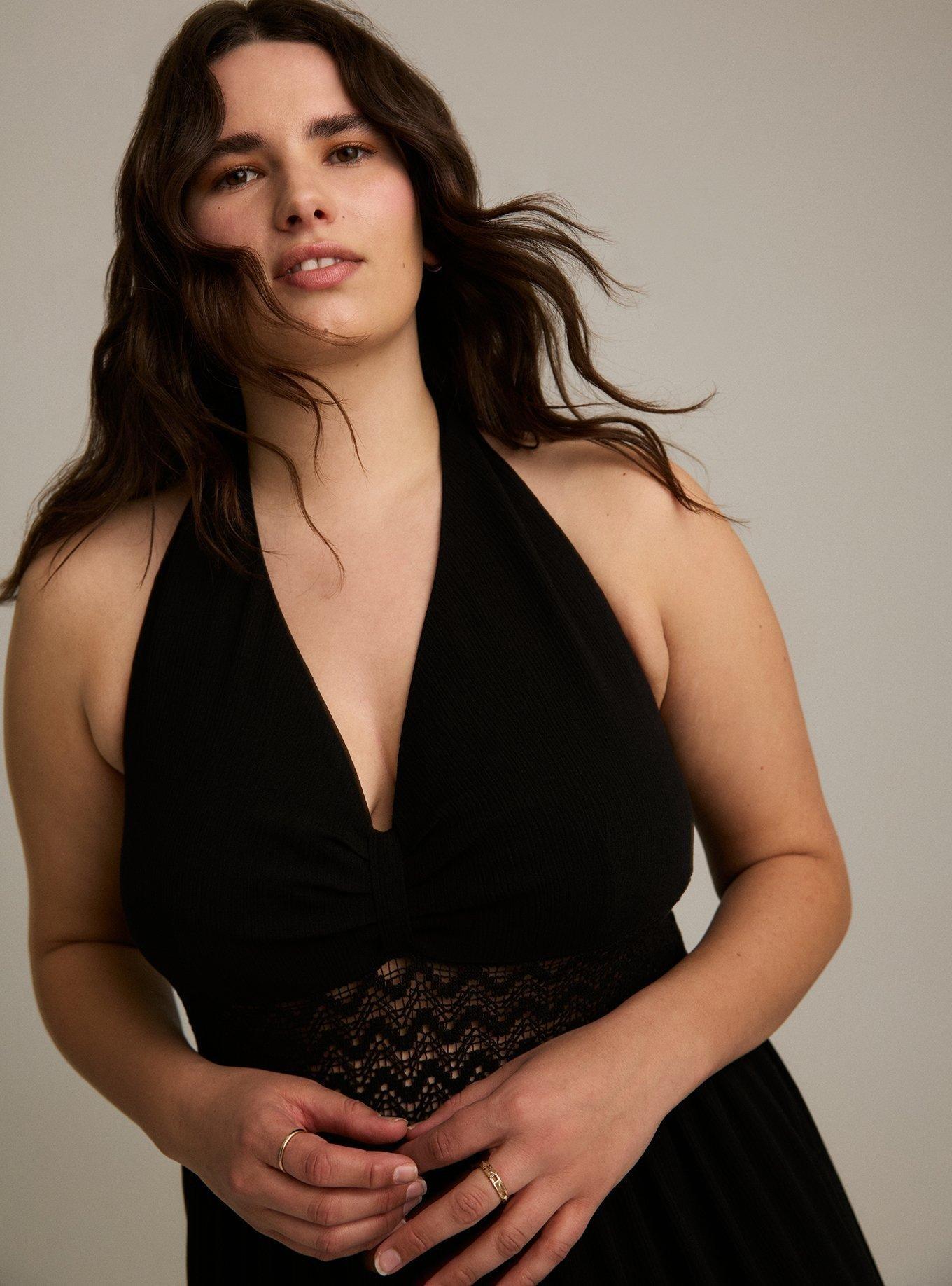 Festi Halter Jumpsuit with Lace Detail