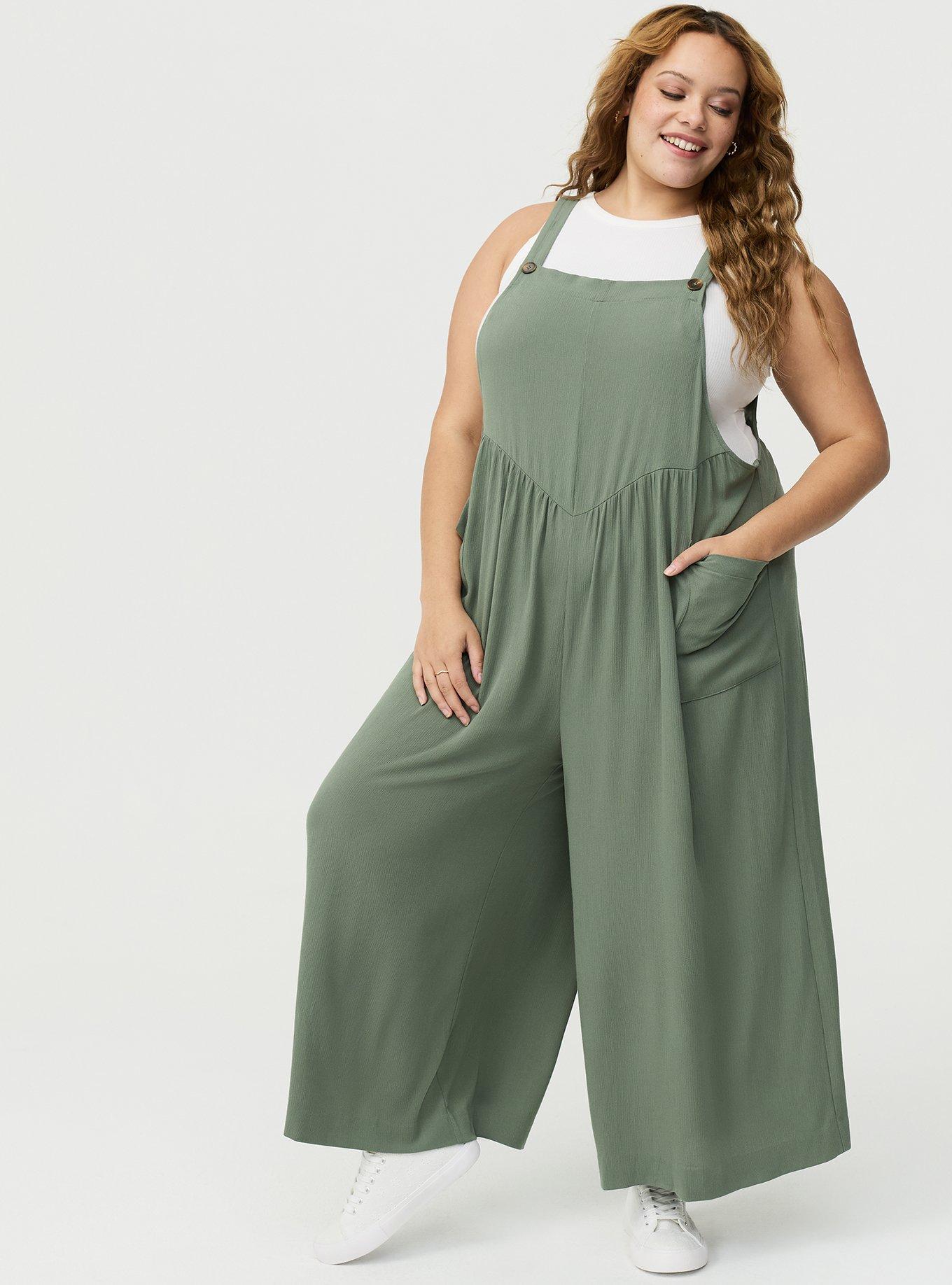 Wide-Leg Overall, AGAVE GREEN, alternate