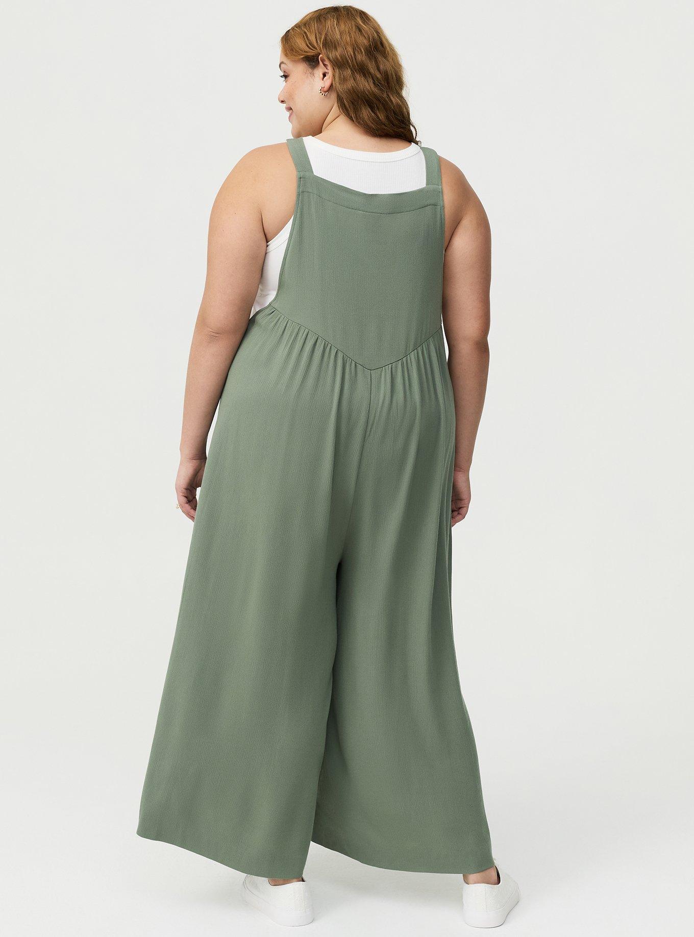 Wide-Leg Overall, AGAVE GREEN, alternate