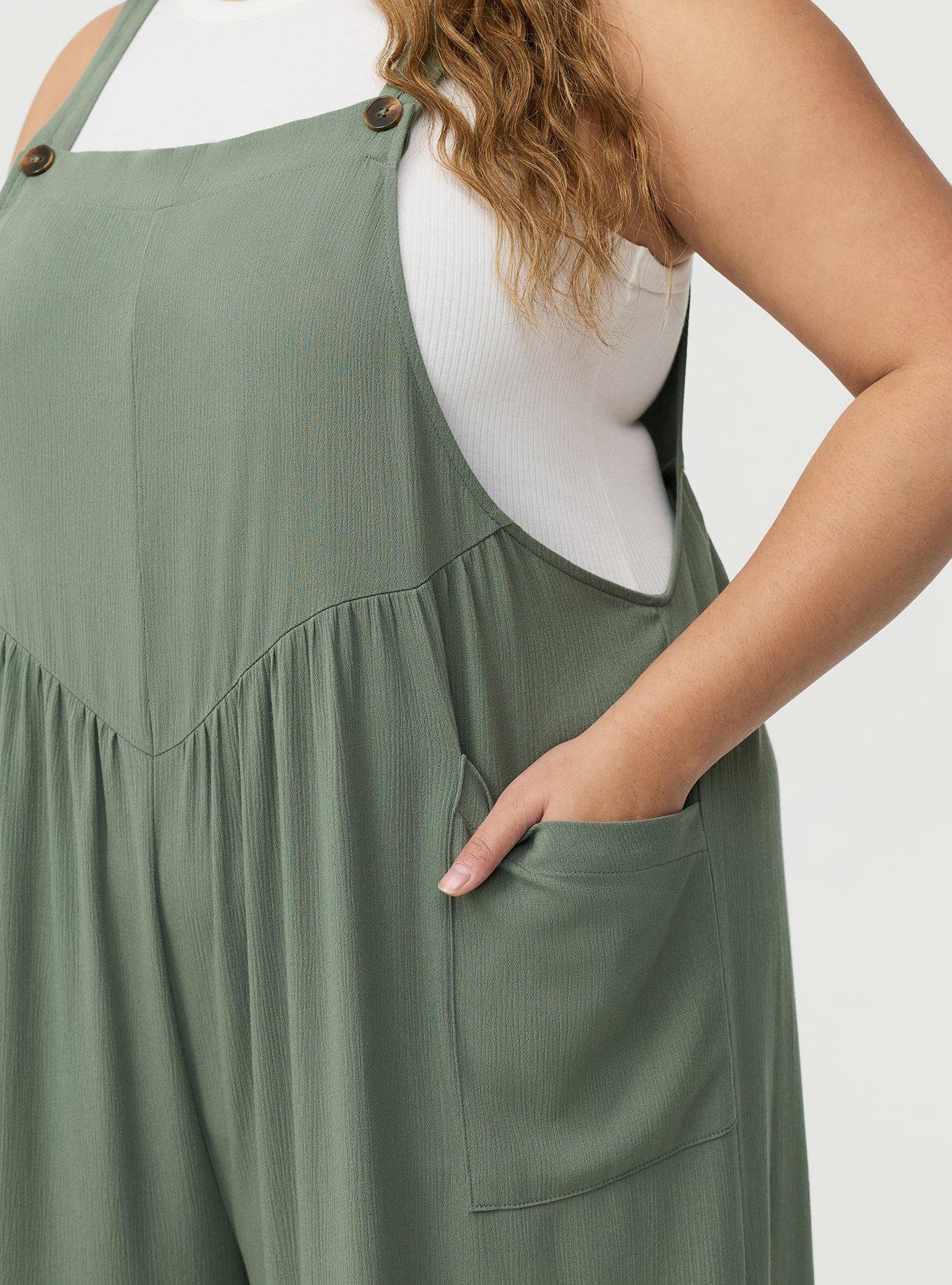 Wide-Leg Overall, AGAVE GREEN, alternate