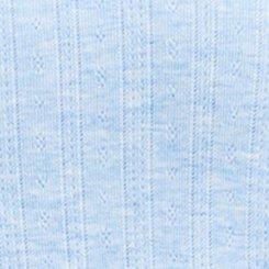 Plus Size Pointelle Knit Sleep Tank, HEATHER BLUE, swatch