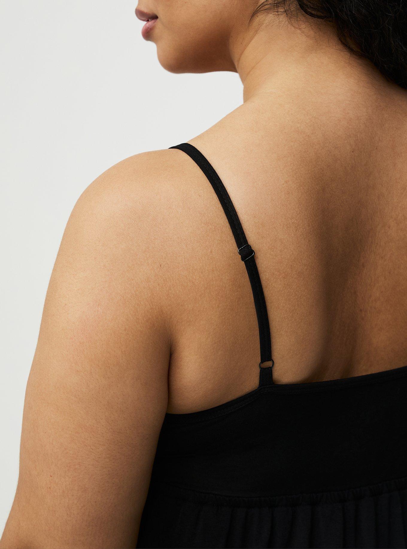 Super Soft Jersey Cut-Out Sleep Chemise, DEEP BLACK, alternate