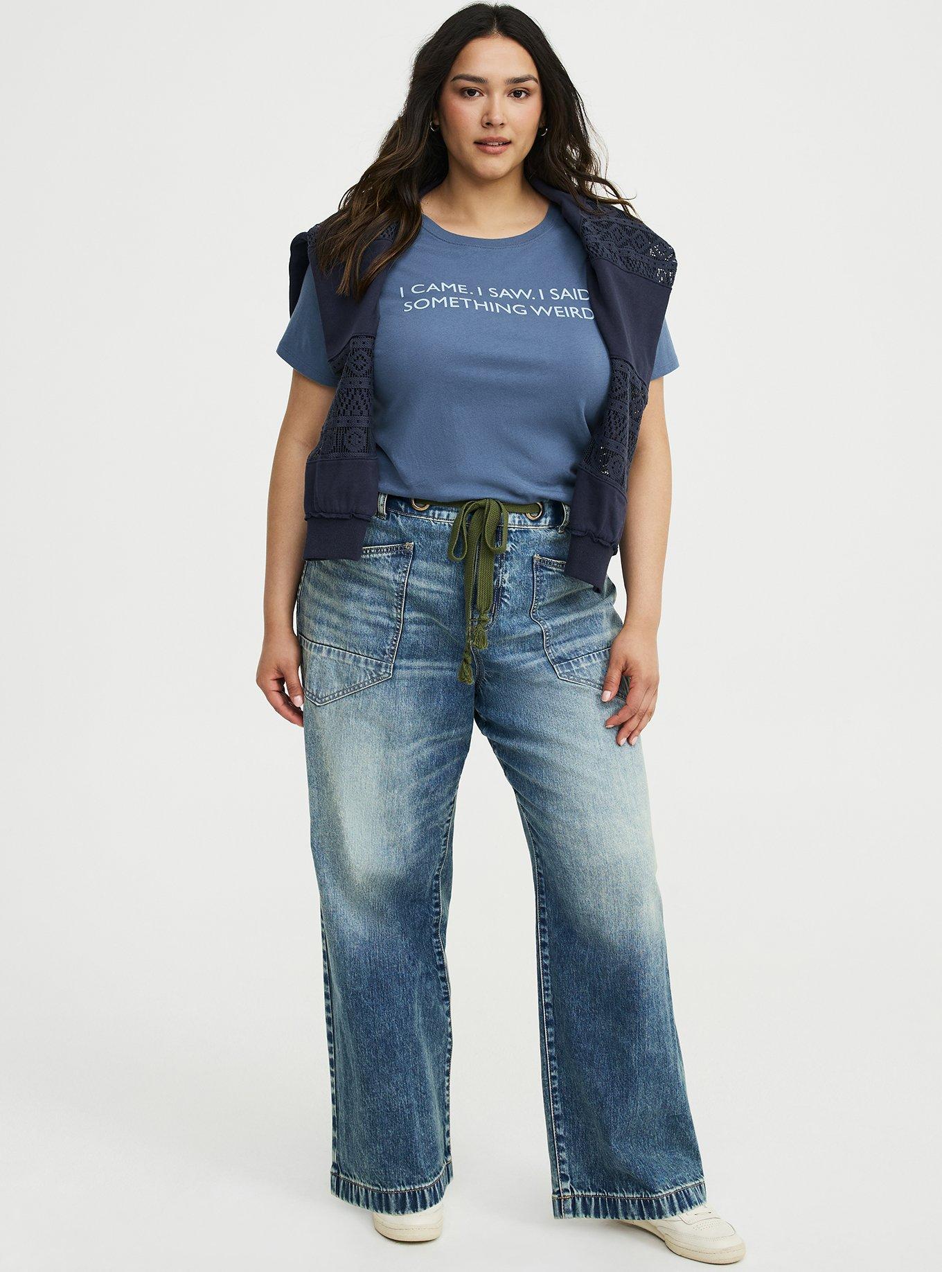 High-Rise Loose Straight Jean, IN THE CLOUDS, alternate