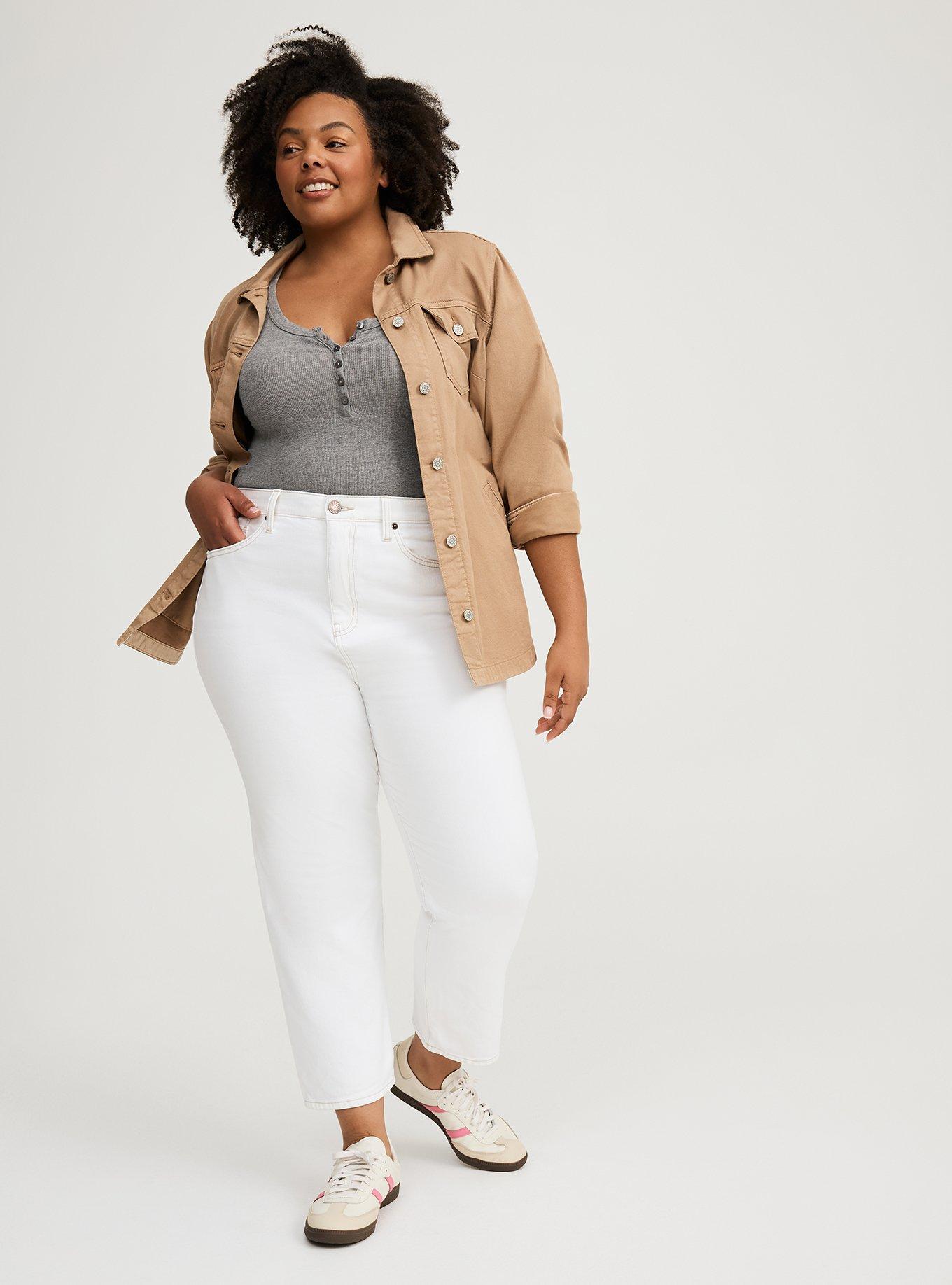 Ankle Crop High-Rise Straight Jean