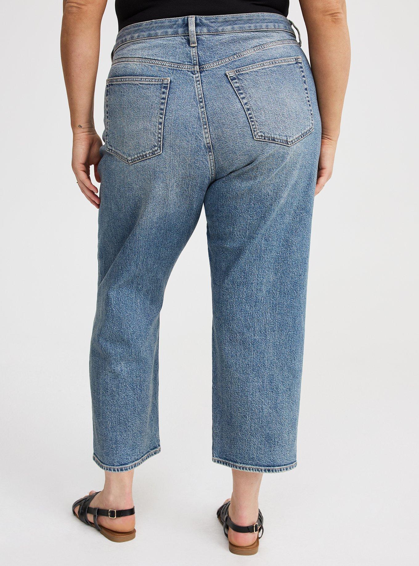 Ankle Crop High-Rise Straight Jean