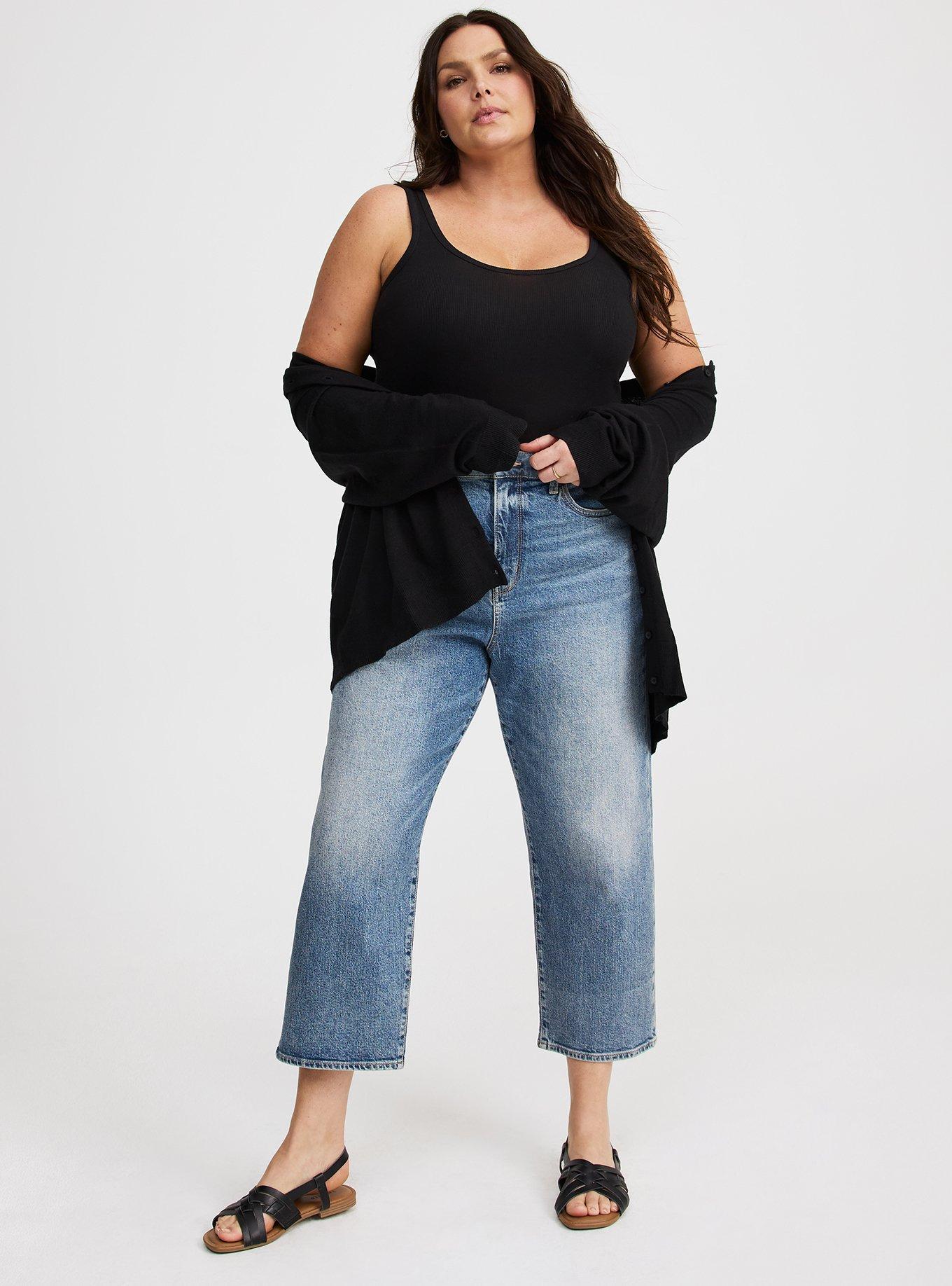 Ankle Crop High-Rise Straight Jean