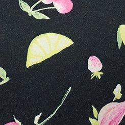 Lightweight Cotton Jersey V-Back Sleep Gown, BOP CONVERSATIONAL BLACK, swatch