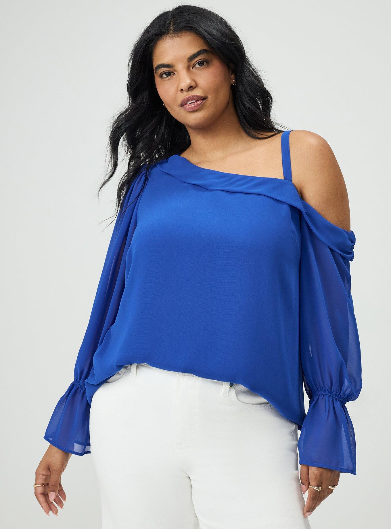 Chiffon Asymmetrical Blouse, SURF THE WEB, alternate