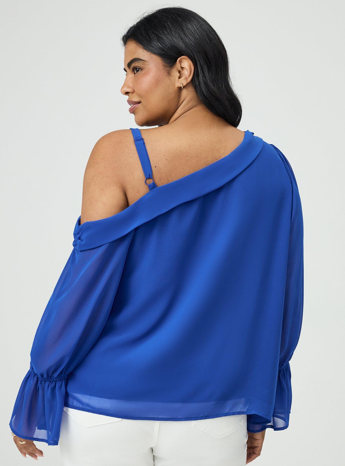 Chiffon Asymmetrical Blouse, SURF THE WEB, alternate