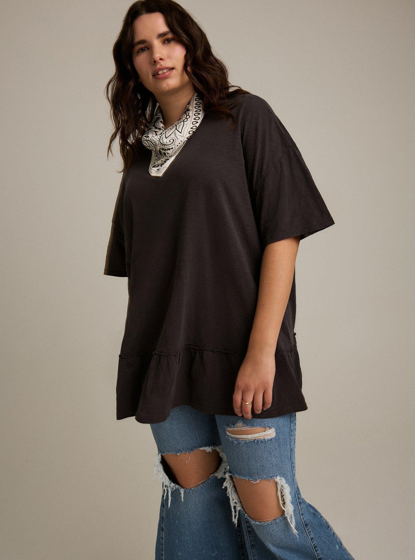 Festi Oversized Tiered Heritage Slub Tee