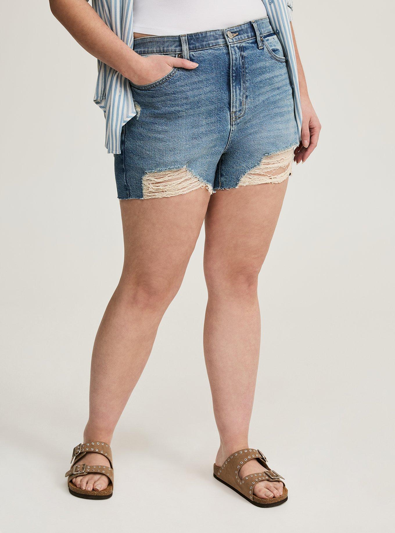 3.5'' Destructed Denim Short