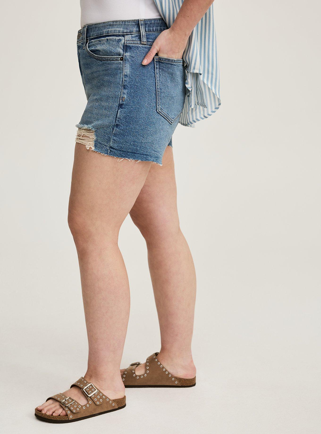 3.5'' Destructed Denim Short