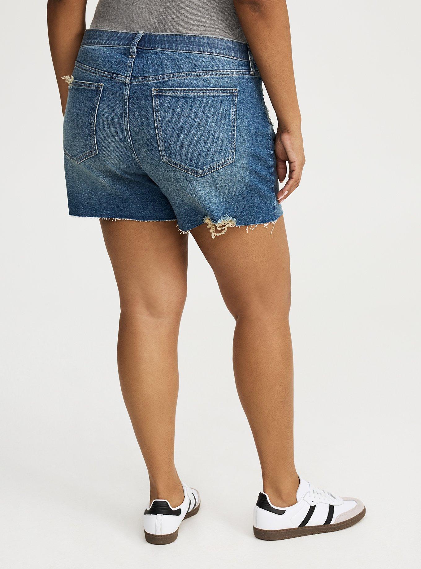 3.5"" Destructed Denim Short