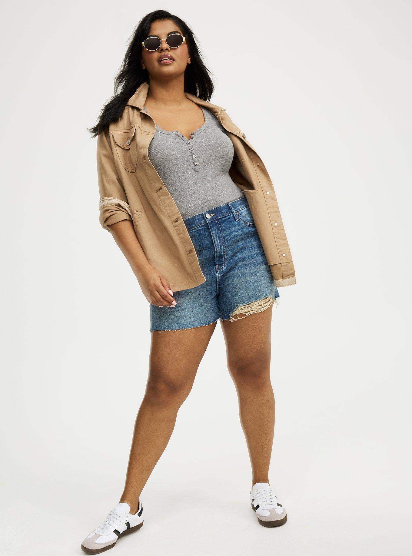 3.5"" Destructed Denim Short