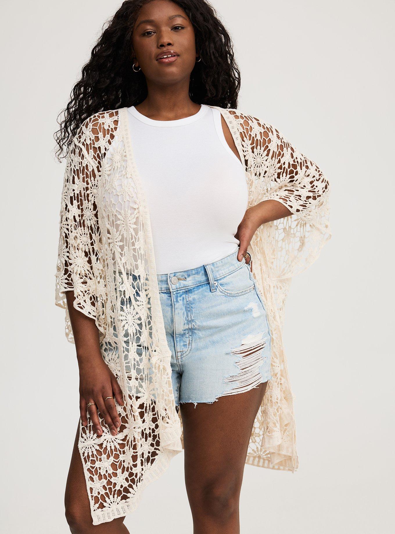 Floral Crochet Ruana