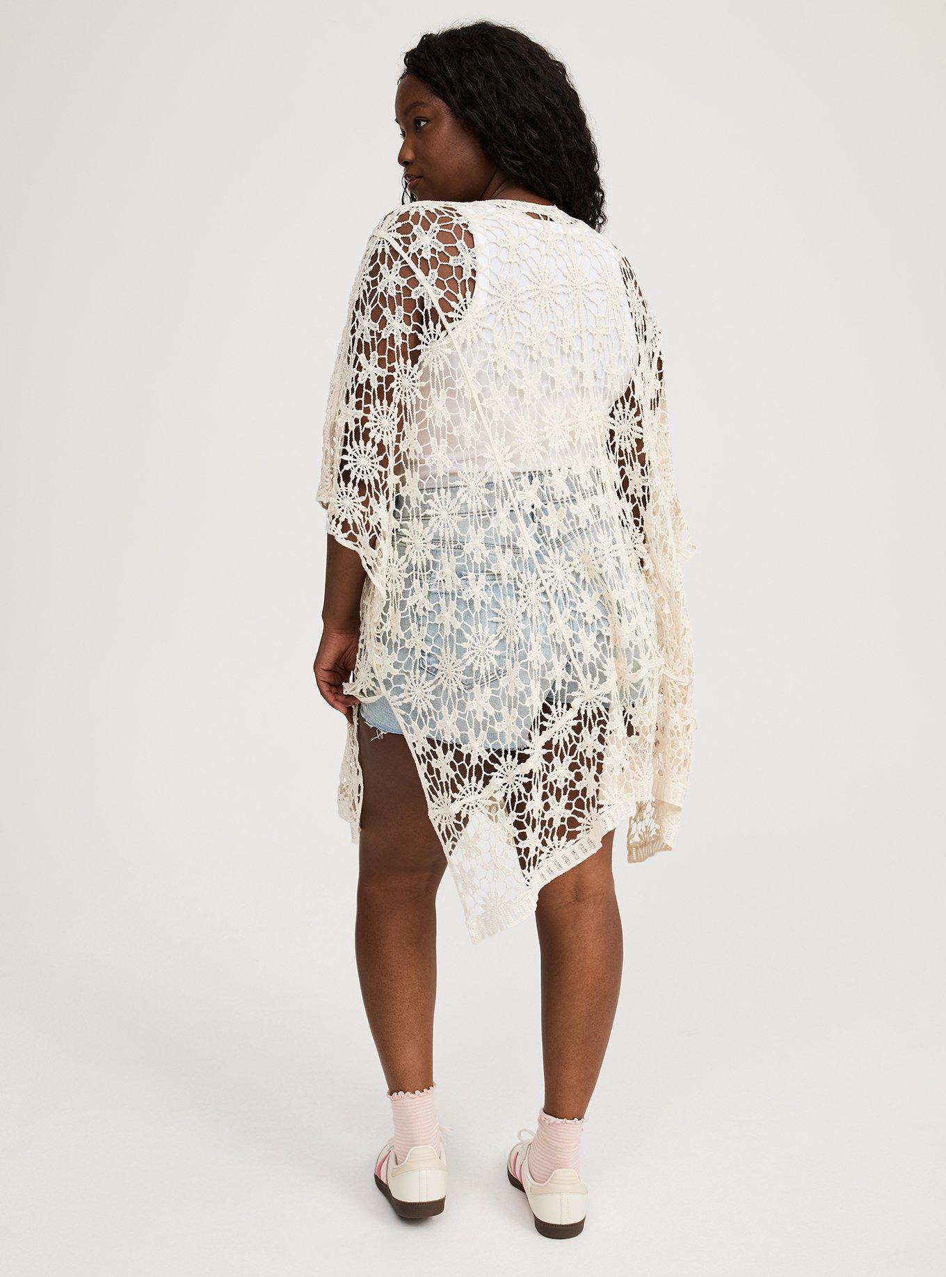 Floral Crochet Ruana