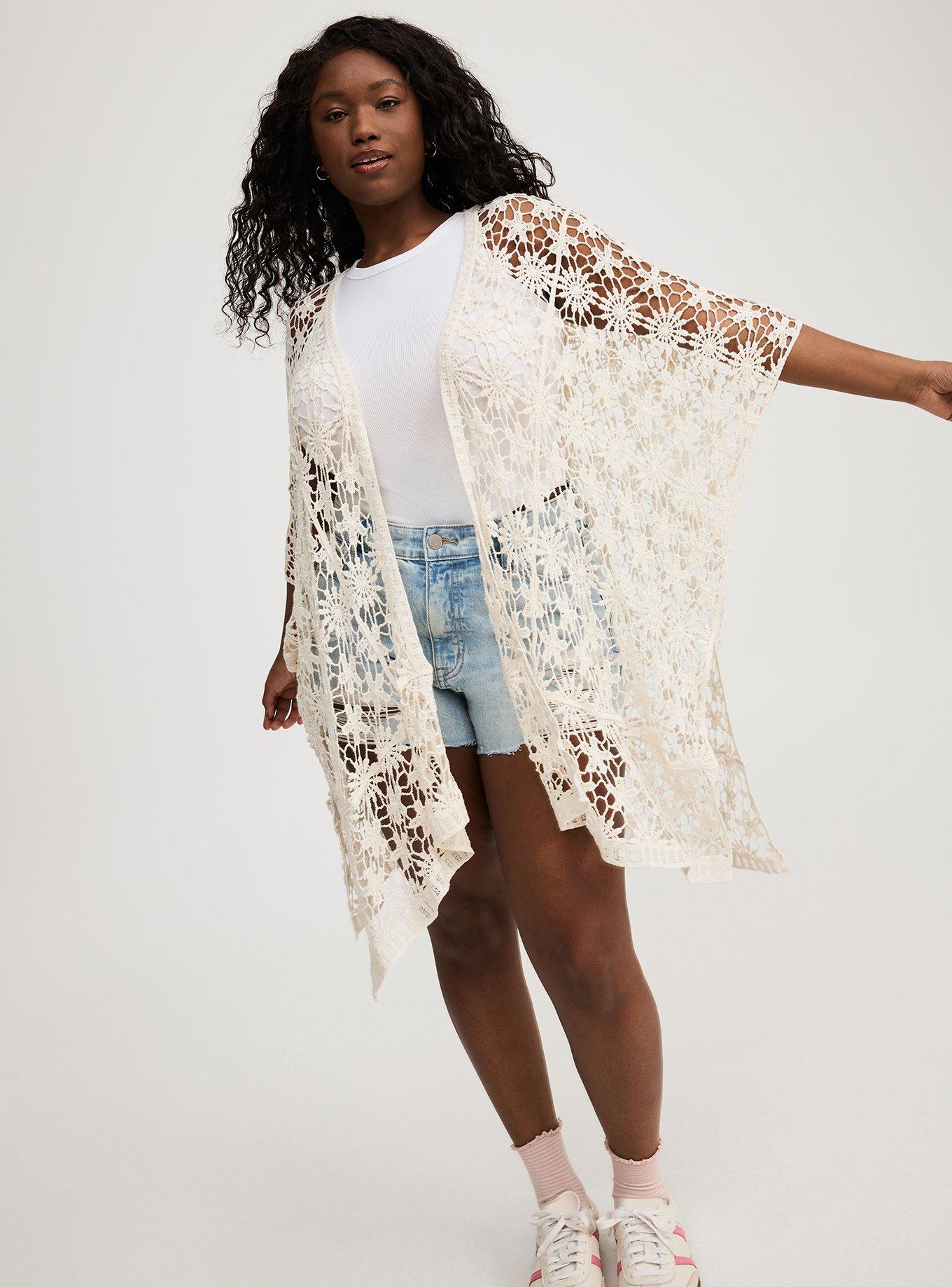 Floral Crochet Ruana