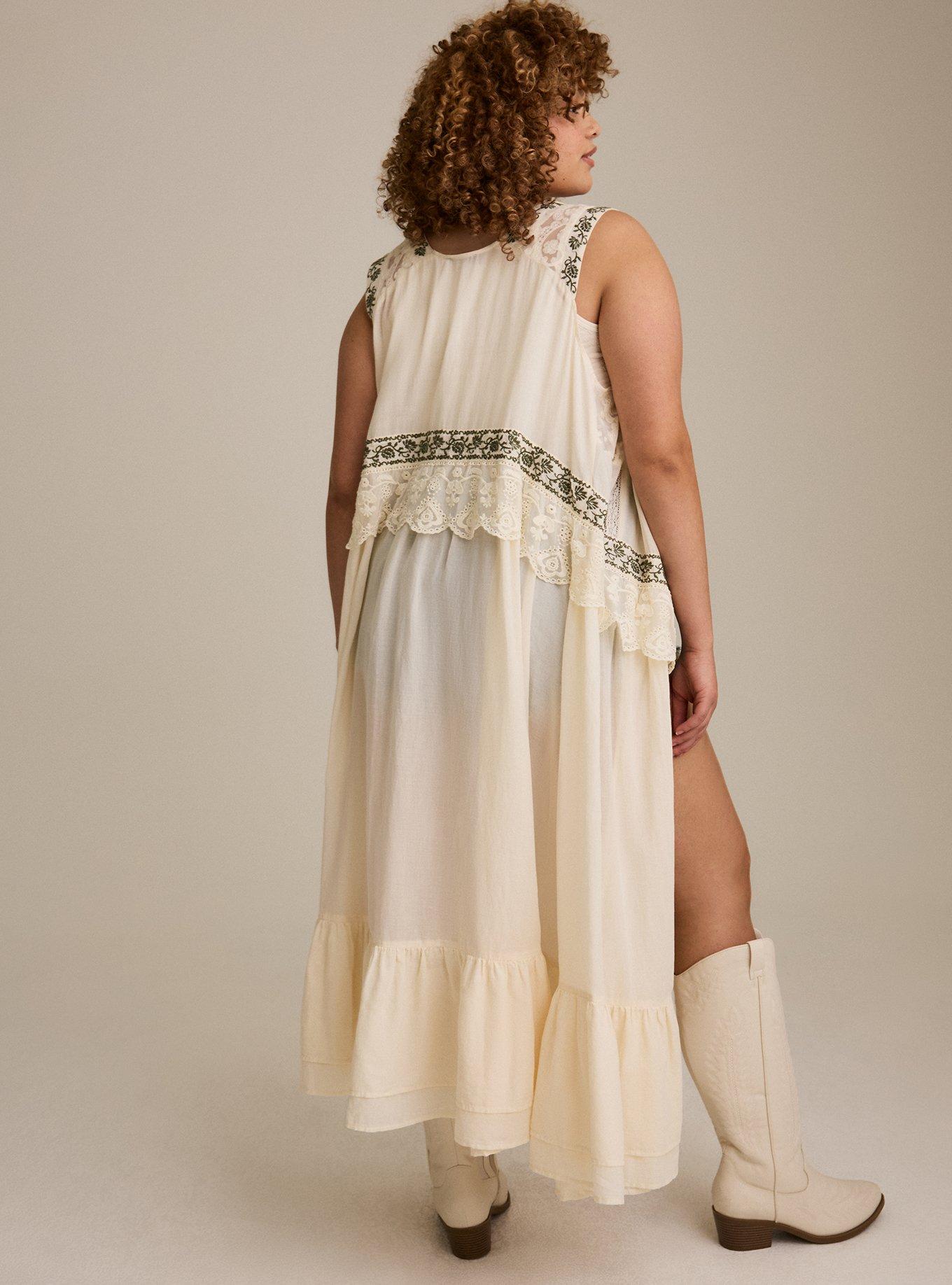 Plus Size - Festi Maxi Lace Kimono - Torrid